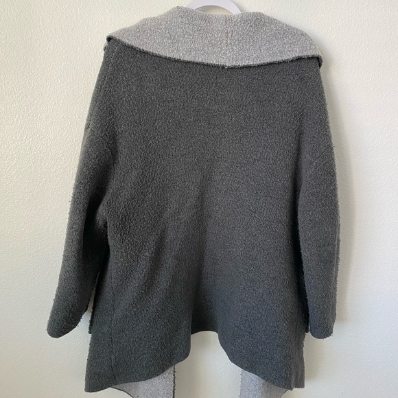 Zara Drape Front Grey Knit Cardigan - Picture 2 of 4